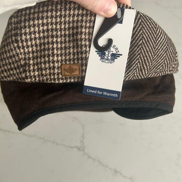 Levi’s Dockers NWT Patchwork Newsboy-Cabbie Hat with Ear Flaps - Picture 6 of 6